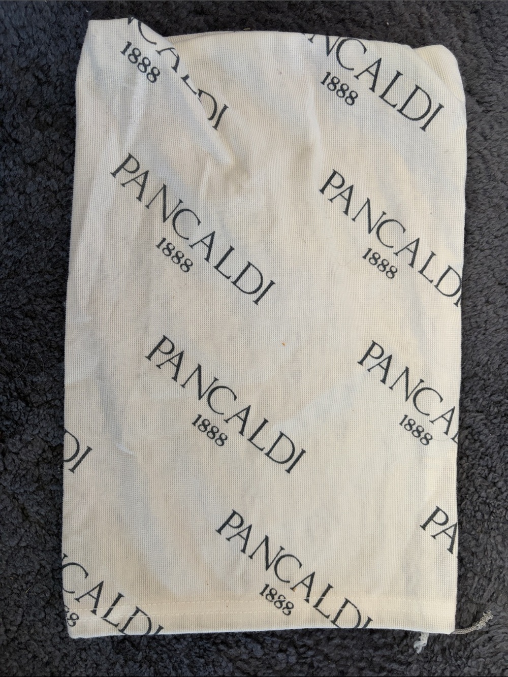 Pancaldi Logo Printed Cream dust bag